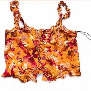 Floral Orange Women's Top